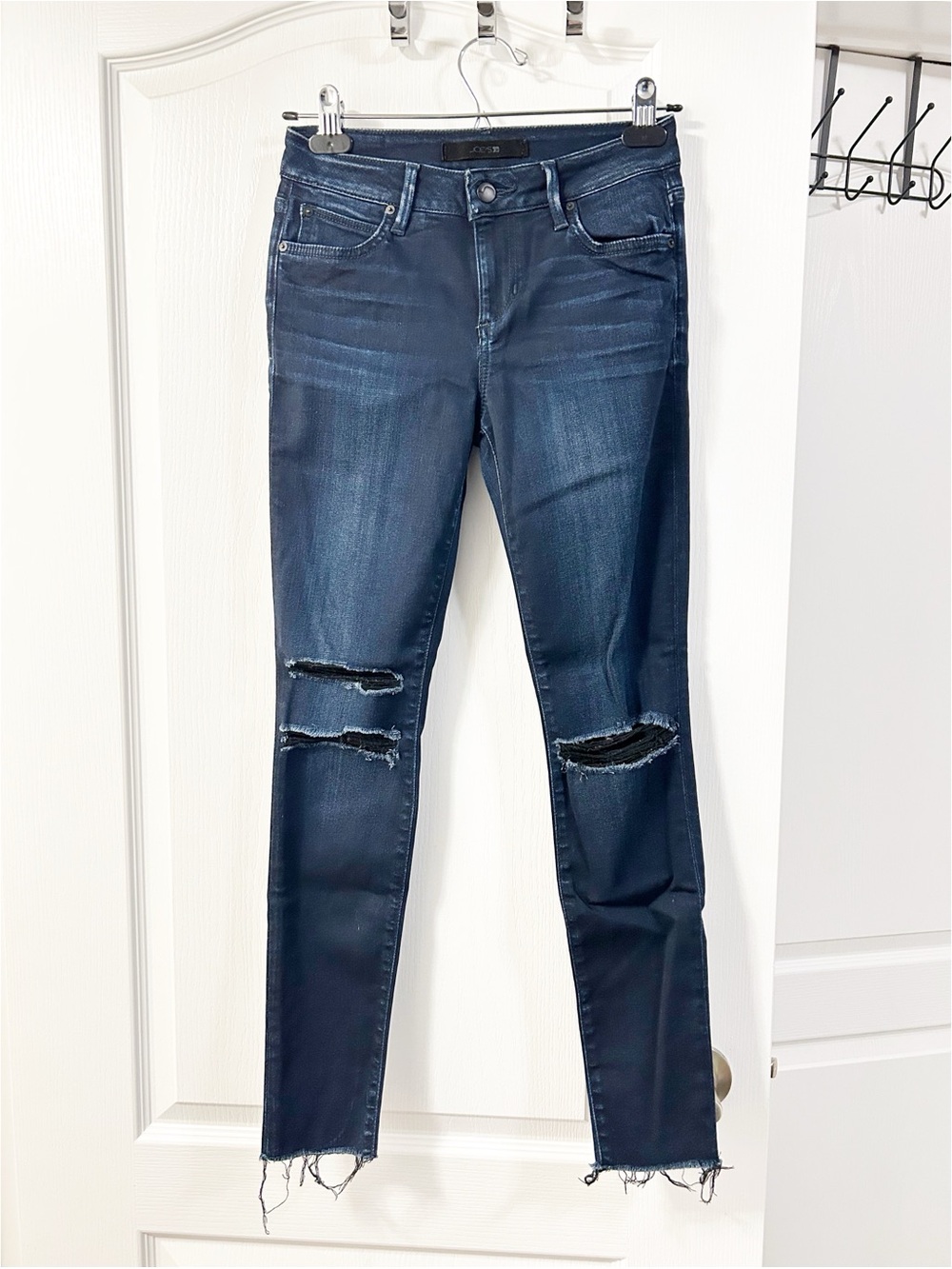 Anthropologie Joe's Jeans Womens Jeans Dark Wash Skinny 25 Distressed Grunge